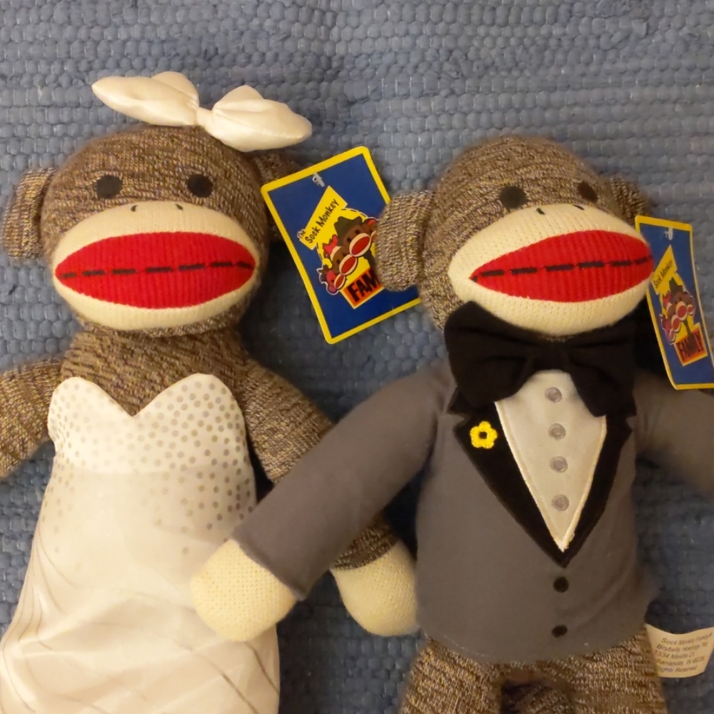Sock Monkey Bride and Groom - Picture 3 of 10